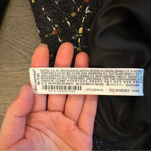 NWT Zara multi color tweed jacket (Sz S) - Picture 10 of 14